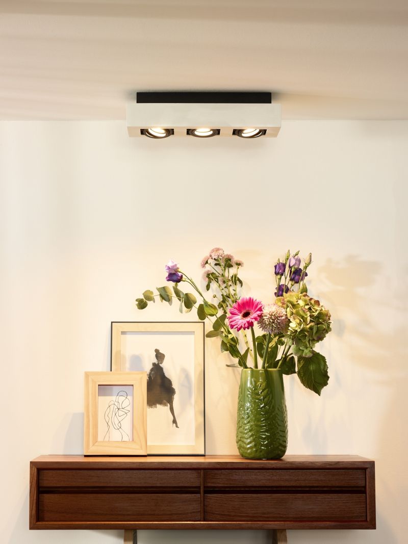 Lucide XIRAX - Stropné bodové svietidlo - LED tlmené až teplé - GU10 - 3x5W 2200K/3000K - biele